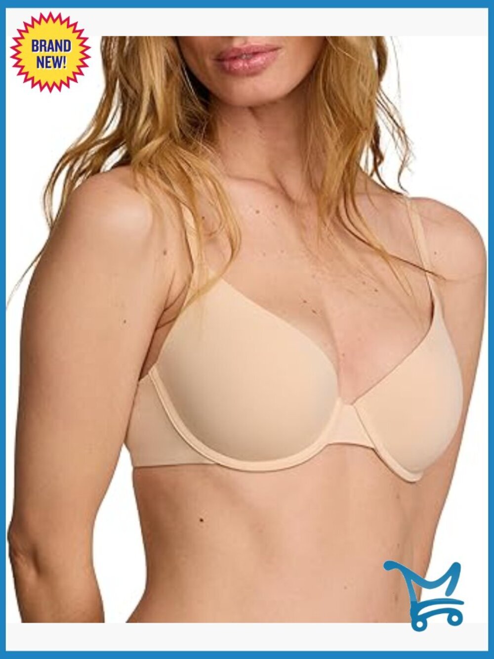 Lightly Lined T-Shirt Bra Demi Underwire Adjustable